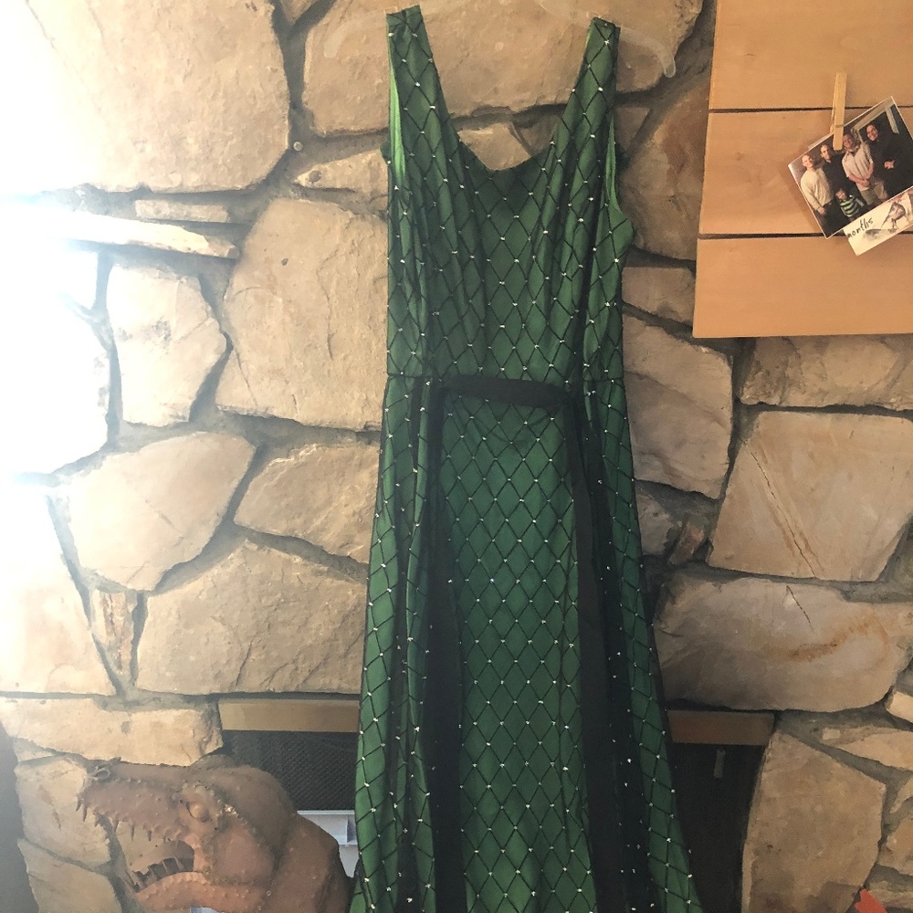Coldwater Creek Emerald Green Rhinestone Dress